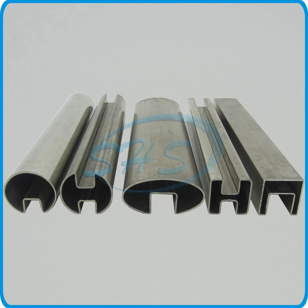 Stainless Steel Round Slotted Pipe for Glass Railing