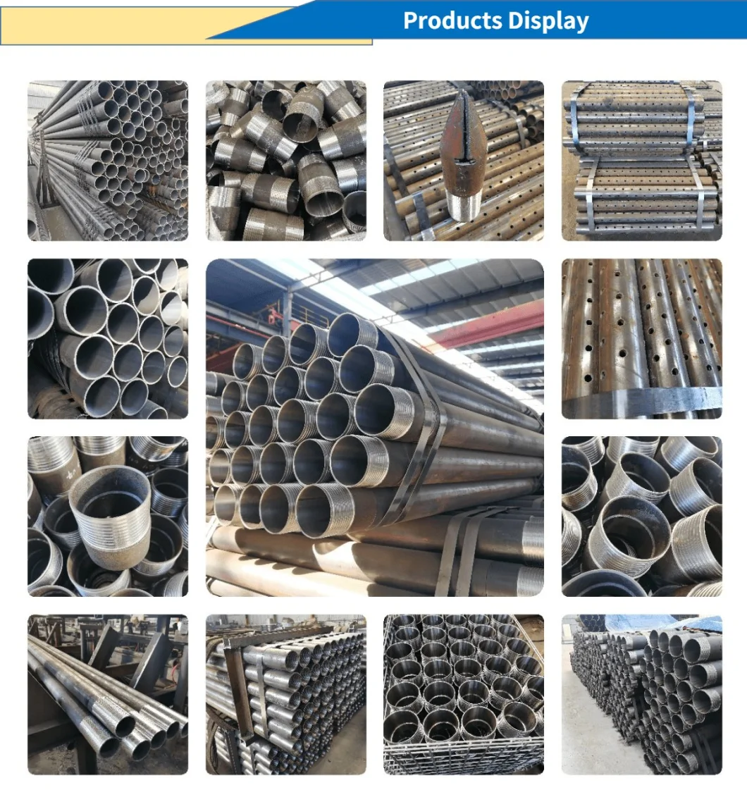 ASTM A106, A53, A179, A192 Hot Rolled, Cold Drawn Threading, Threaded, Lath Thread, Laser Slotted Geological Pipe with Coupling